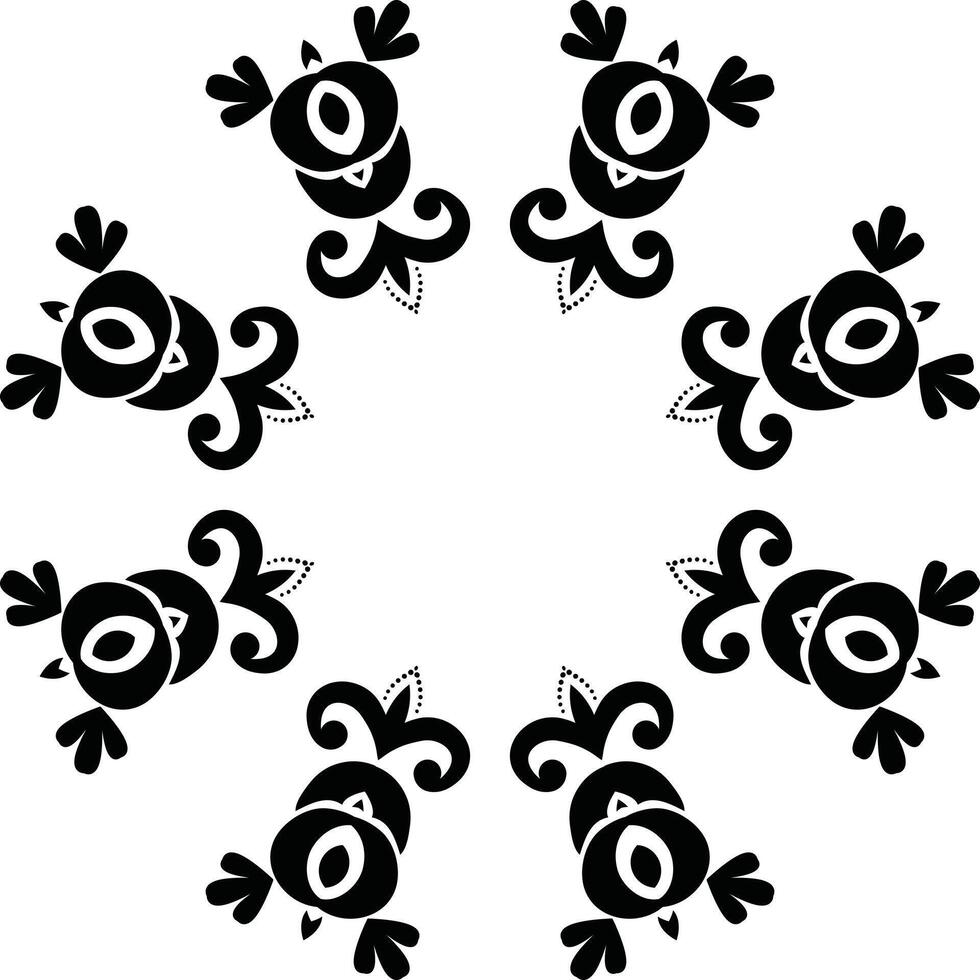 Flower Shape Art Circular Pattern in Form of Mandala With Flower for Henna, Mehndi, Tattoo, Decoration Decorative Ornament in Ethnic Oriental Style. vector