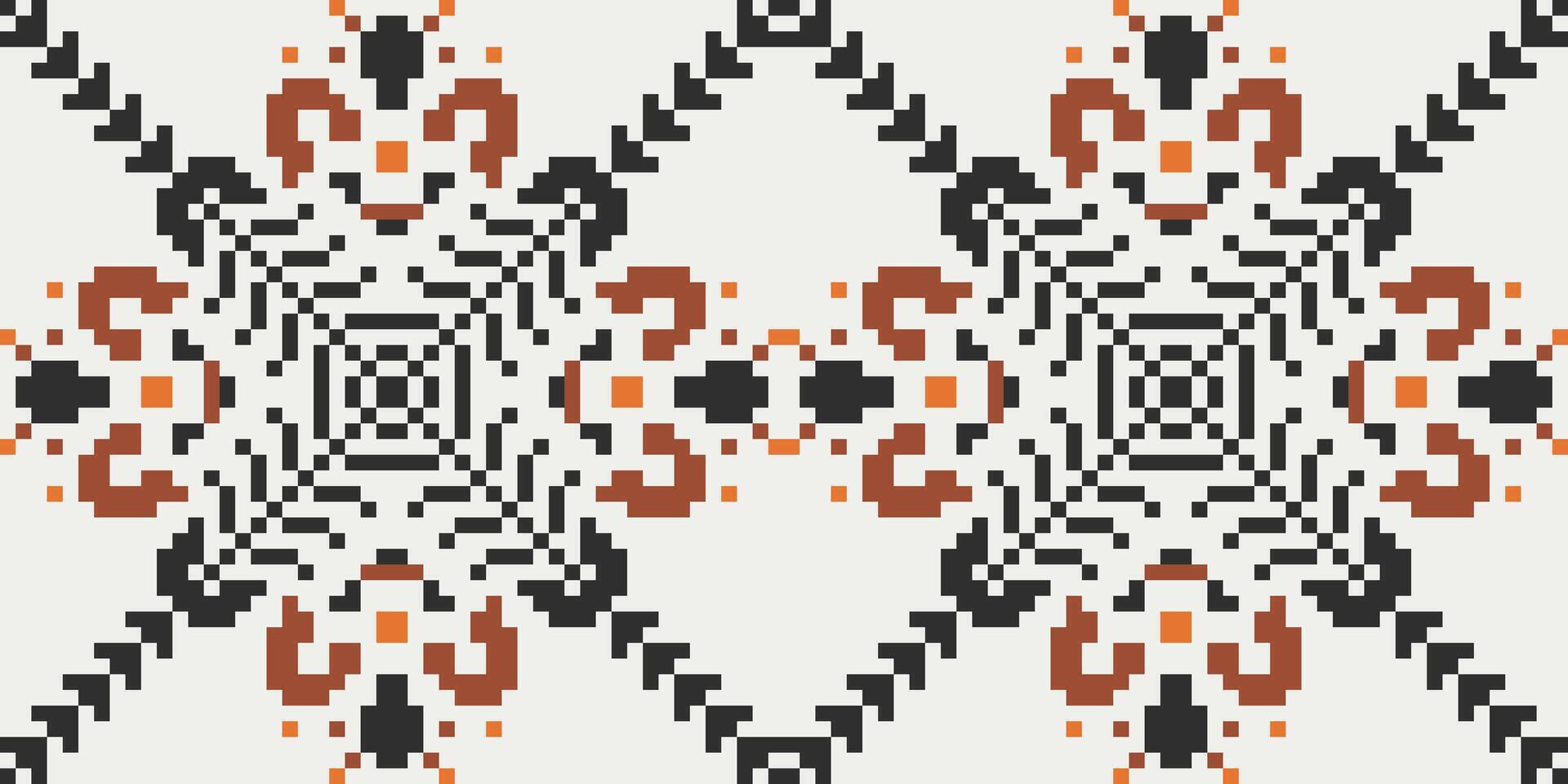 Kuwait Abstract Geometric Pattern Designfolk Embroidery, Aztec Geometric Ornament Print. Design for Carpet, Wallpaper, Clothing, Wrapping, Fabric vector