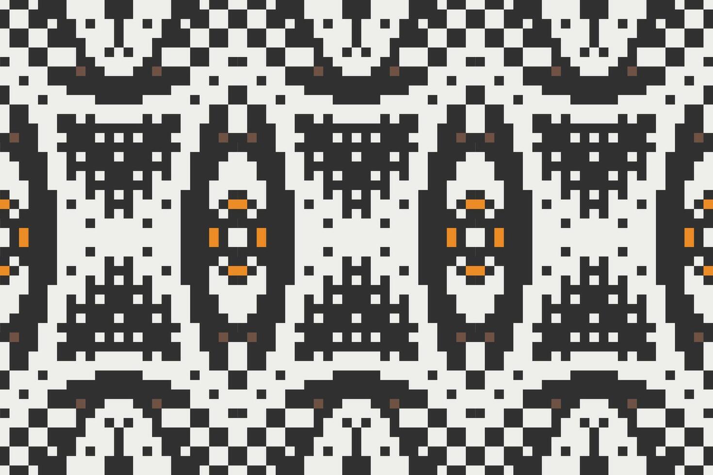 Scandinavian Ikat Print Patternfolk Embroidery, Aztec Geometric Ornament Print. Design for Carpet, Wallpaper, Clothing, Wrapping, Fabric vector