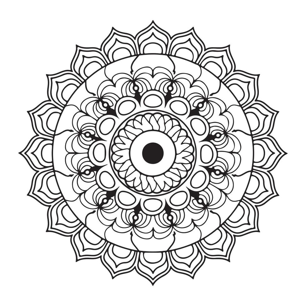 Mandala Line Drawing Design,Mandala Pattern Designs, Mandala Line Frame Background vector