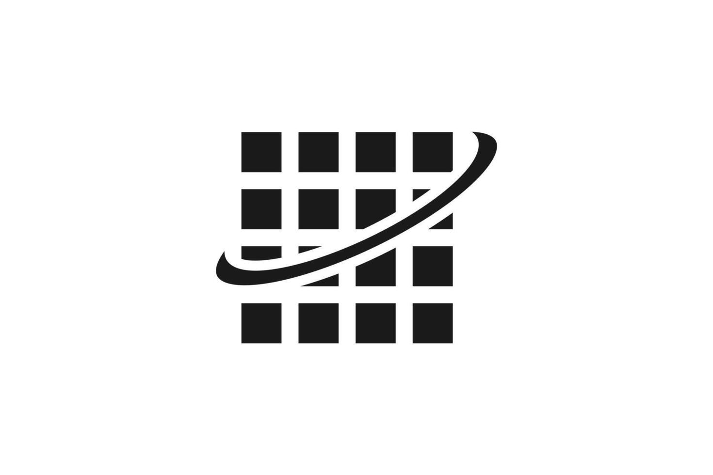 black isolated solar panel logo vector