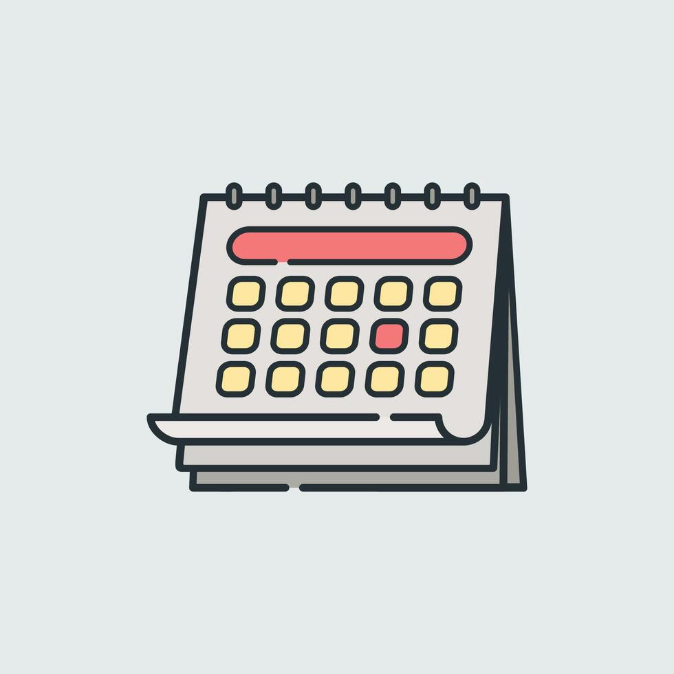 Calendar Icon with Date Highlighted vector