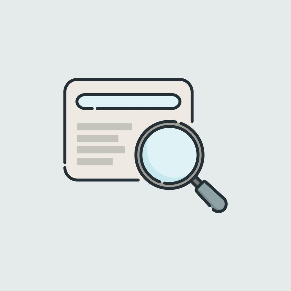 Document Search Icon vector