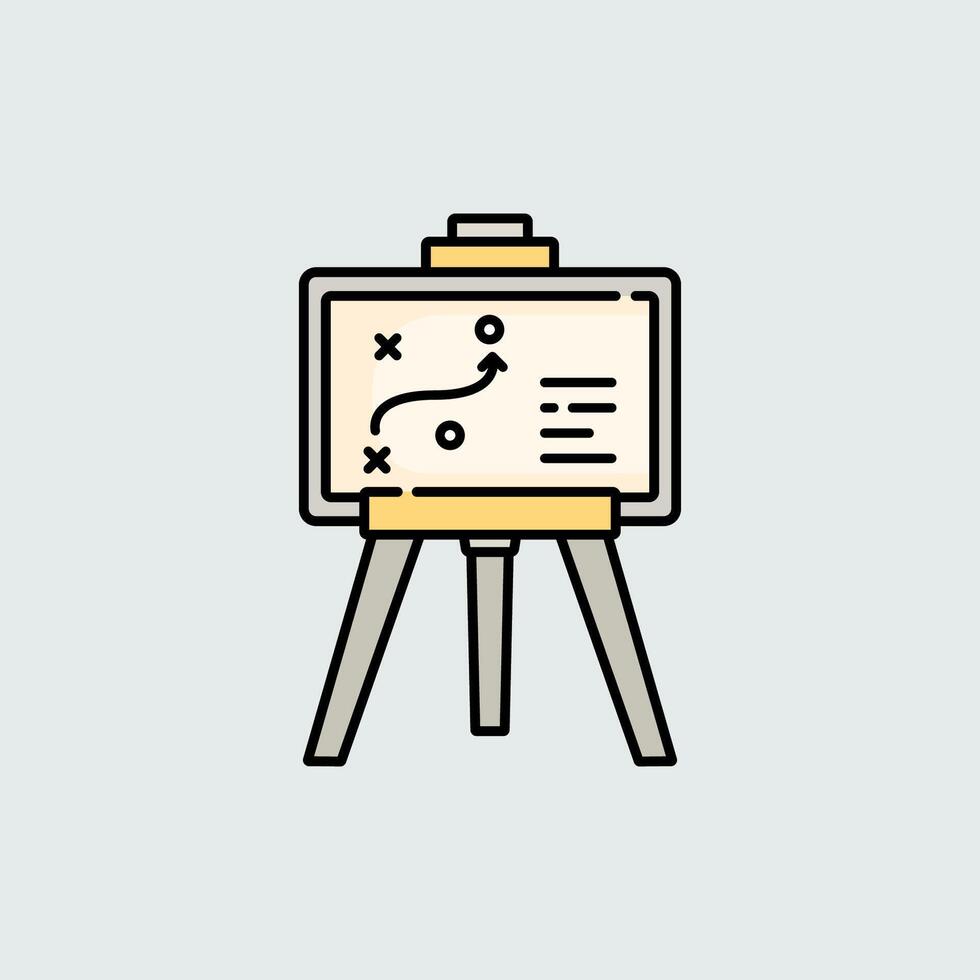 Tactical Plan Presentation Icon vector