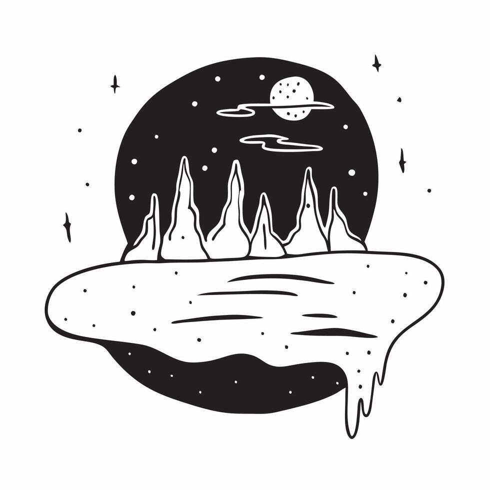 Winter whites seamless pattern with icy lakes snow covered hills and starry skies for a frosty winter night effect concept as Frosty winter night pattern with icy lakes snow covere Clean Set 3 vector