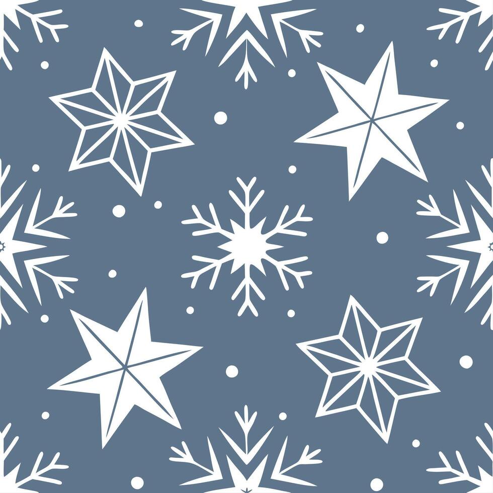 Winter whites seamless pattern with light snow sparkling stars and frosty visuals for a dreamy winter night effect concept as Dreamy winter night pattern with light snow sparkling Clean Set 2 vector