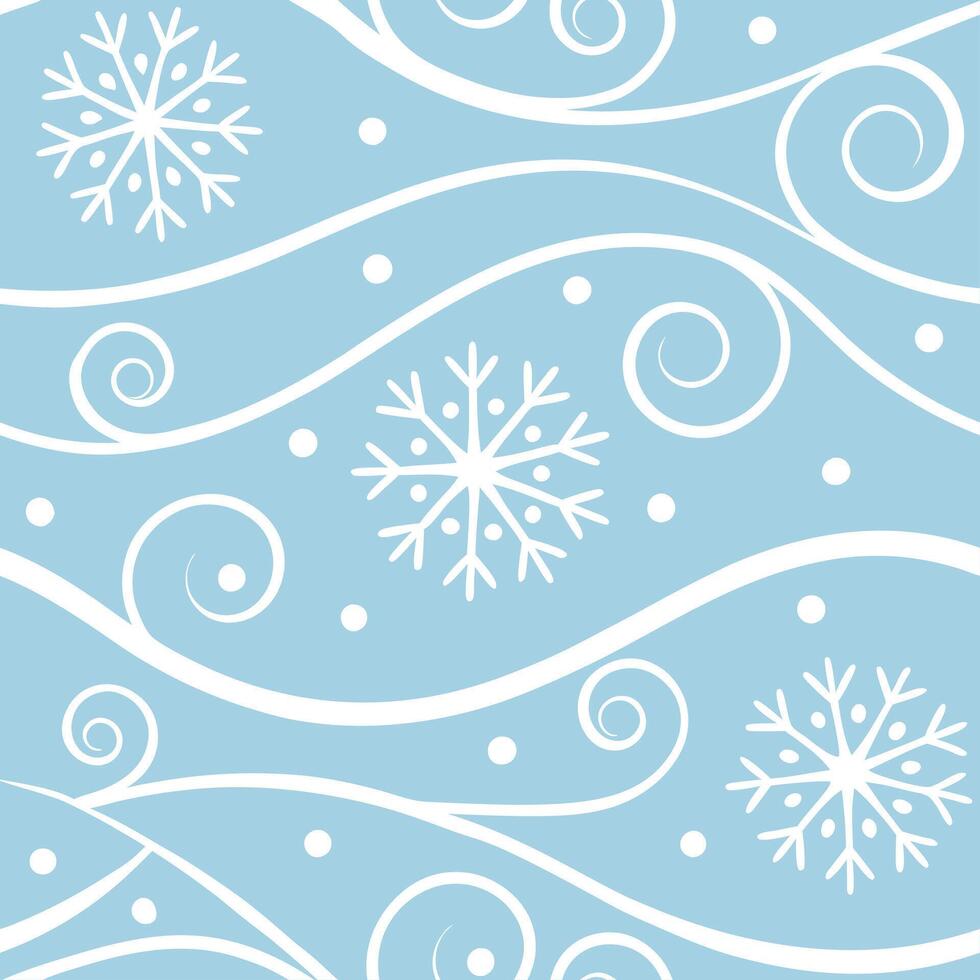 Winter snow seamless pattern with swirling snowflakes and icy blue tones for a peaceful frosty atmosphere concept as Peaceful winter snow pattern with swirling snowflakes and icy b Clean Set 4 vector