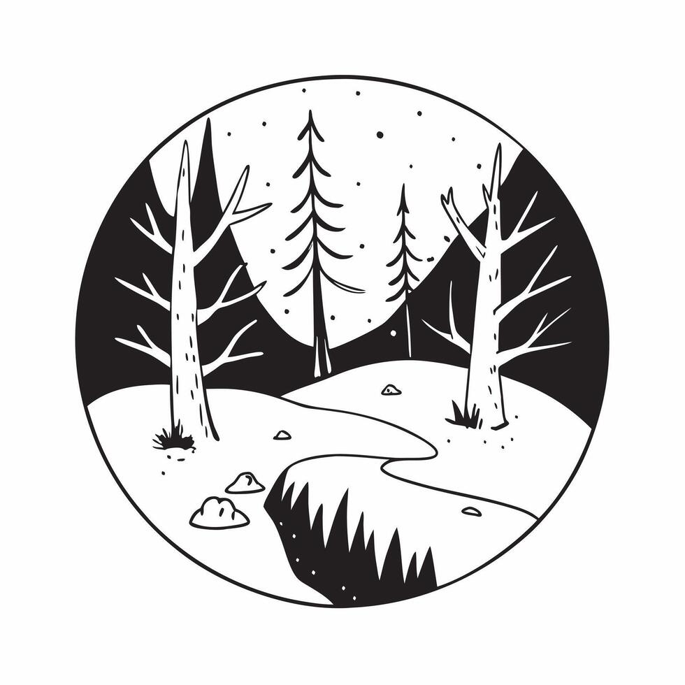 Winter snow seamless pattern with snow covered trees frosty branches and sparkling snowflakes for a magical winter look concept as Magical winter snow pattern with snow covered tre Clean vector