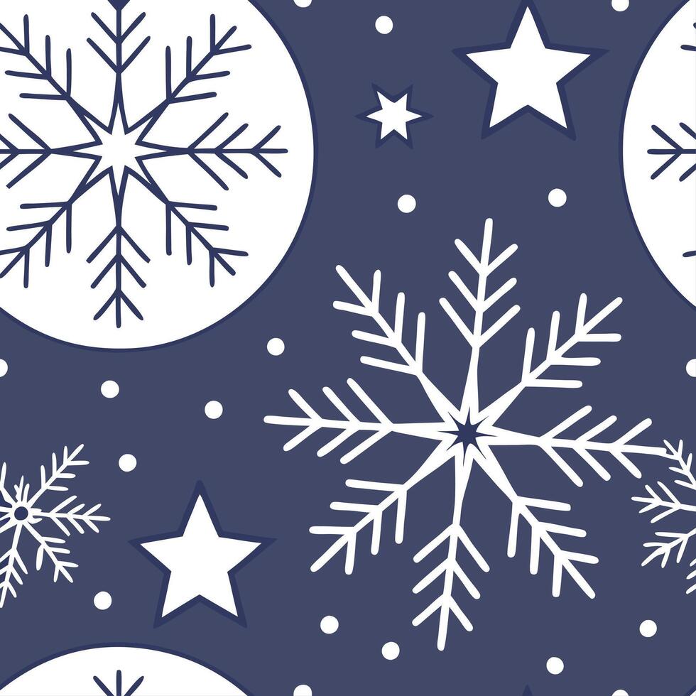 Winter nights seamless pattern with moonlit snow starry skies and icy textures for a cool magical winter night design concept as Cool winter night pattern with moonlit snow starry Clean Set 4 vector