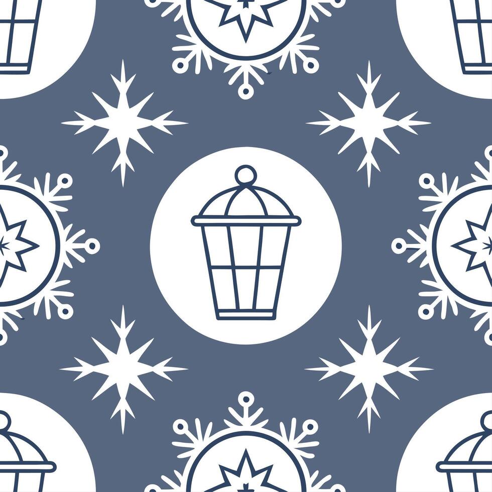 Winter nights seamless pattern with frosty trees soft snowflakes and quiet night skies for a calm reflective atmosphere concept as Calm winter night pattern with frosty trees soft Clean Set 6 vector