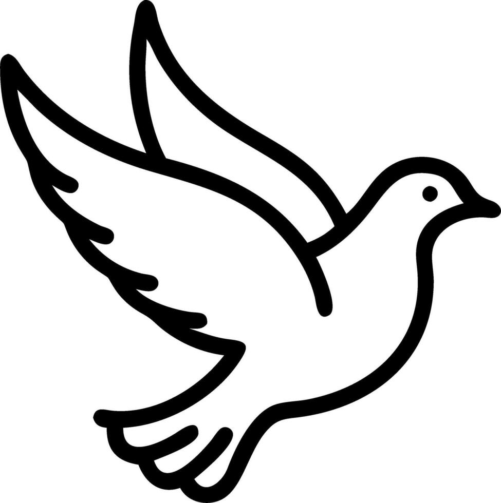 White dove flying isolated black background international peace day freedom symbol unity global community awareness concept as White dove wings spread on dark canvas epitomizes fre Clean vector