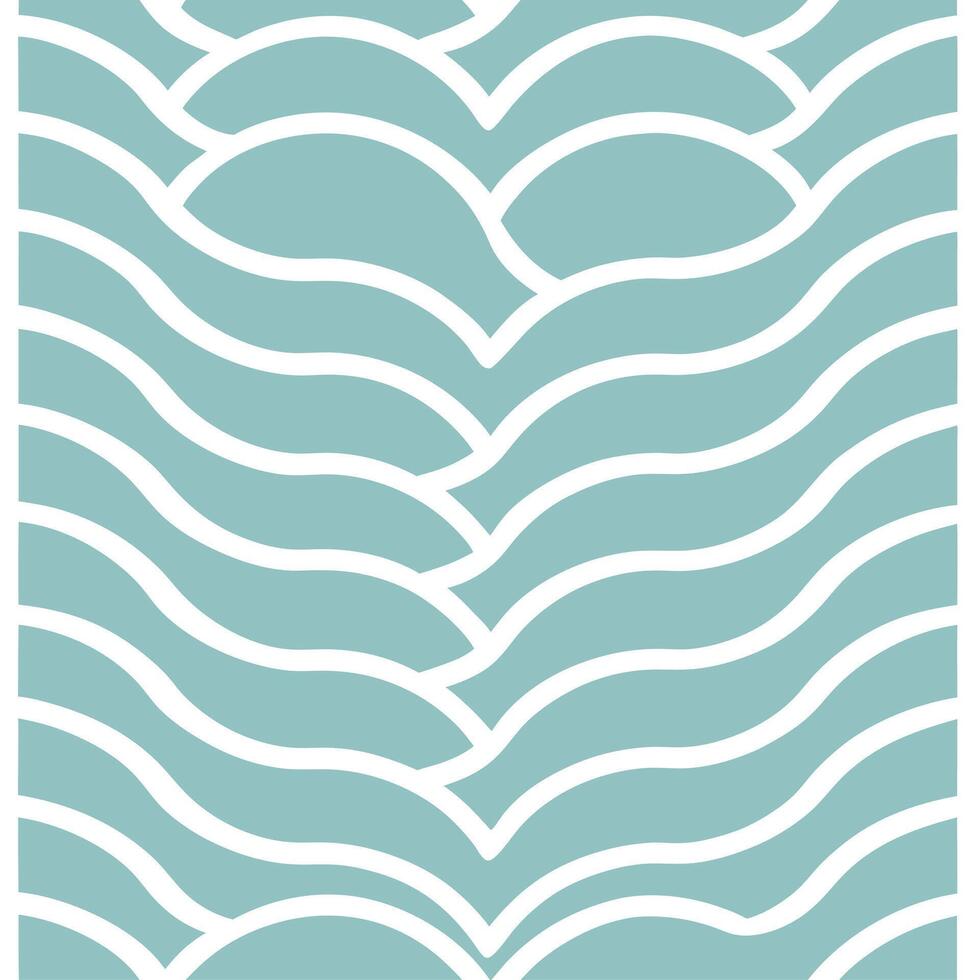 Vintage summer waves seamless pattern with muted ocean hues and distressed textures for a retro beach design concept as Retro summer wave pattern with muted ocean hues and distress Clean Set 2 vector