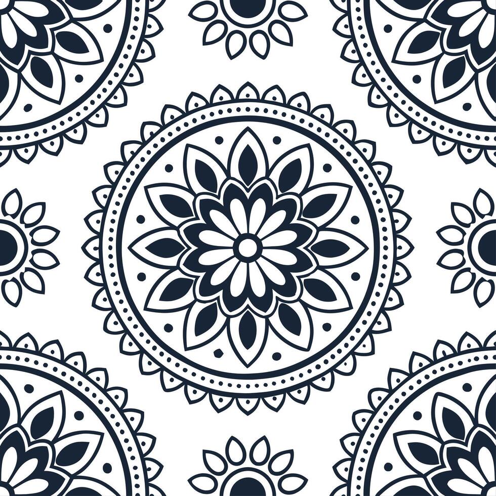 Vintage medallion seamless tile pattern ornate details isolated white background perfect for classic home decor concept as Creating seamless tile pattern featuring vintage medallio Clean Set 11 vector