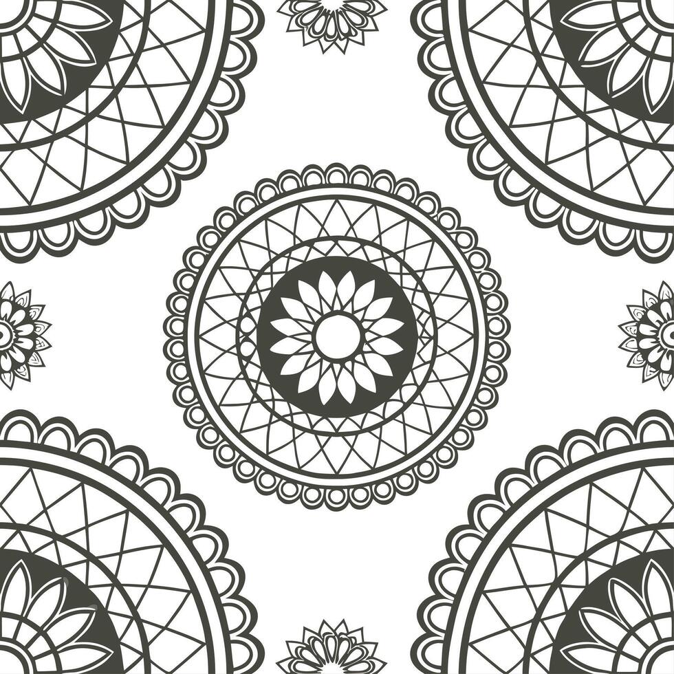 Vintage lace frame seamless tile pattern with delicate motifs and intricate lines concept as Delicate motifs of vintage lace frames create seamless tile patterns with intricate lin Clean vector