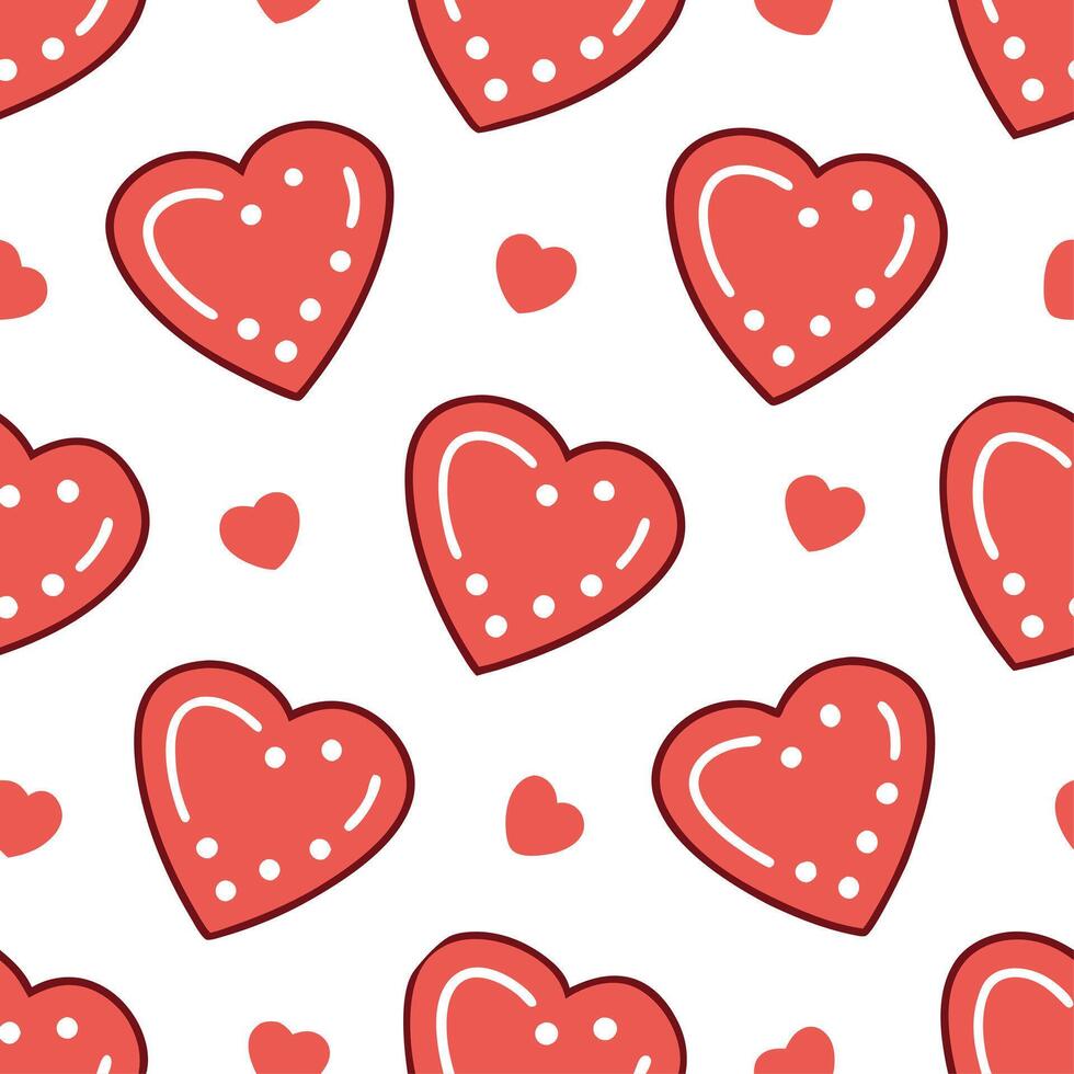 Valentine hearts and cupids seamless tile pattern with playful elements and bright pink tones for cheerful decor concept as Playful hearts and cupids with bright pink tones arrange Clean Set 10 vector