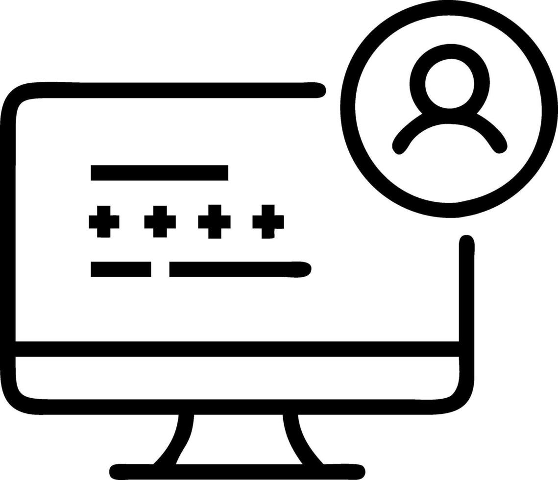 User typing login and password on computer screen representing cyber security information security data protection and encryption for secure access to personal information concept Clean vector