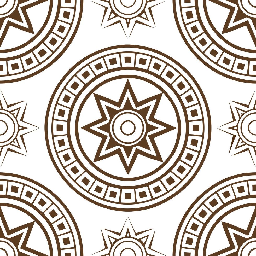 Tribal patterns seamless design with ancient symbols and distressed textures for a rugged time honored look concept as Rugged tribal patterns with ancient symbols and distressed te Clean Set 2 vector