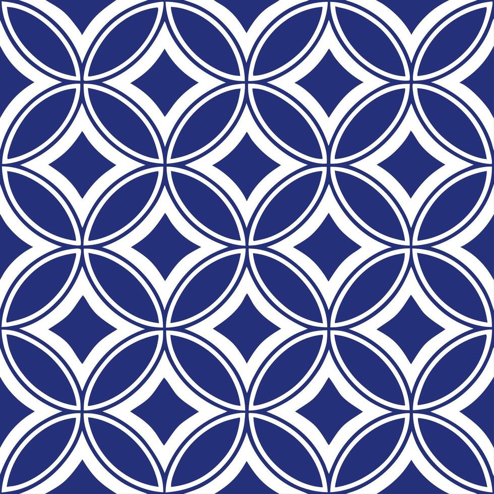 Traditional Moroccan zellige borders and geometric patterns seamless tile pattern with vibrant blues and intricate designs for exotic home decor concept as Vibrant blue Moroccan ze Clean Set 2 vector