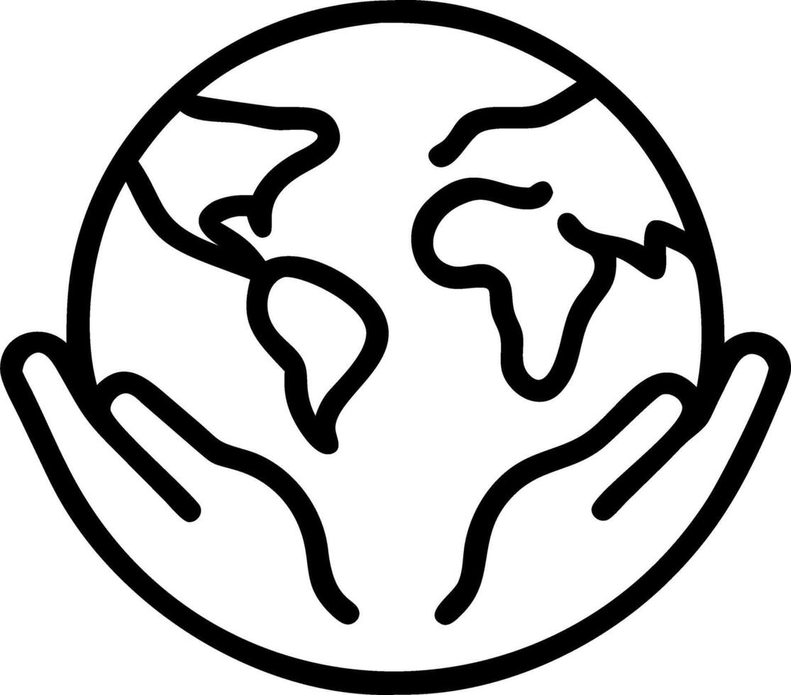 Top view hands embracing handmade globe protecting planet together World Earth Day concept green energy ESG renewable sustainable resources environmental care concept as Top view Clean vector