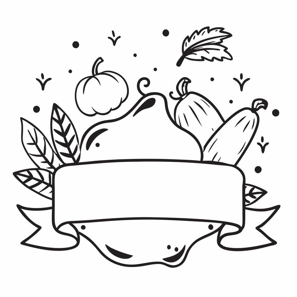 Thanksgiving Wreath Border with Autumn Leaves and Blessings Wording concept as An elegant border frame featuring a Thanksgiving wreath made of autumn leaves acorns and berries The Clean vector