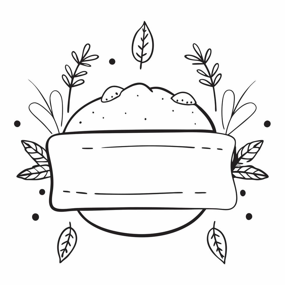 Thanksgiving Table Border with Pies and Autumn Harvest Wording concept as An elegant border frame depicting a Thanksgiving table laden with various pies surrounded by autumn leaves Clean vector