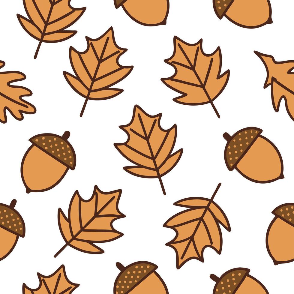 Thanksgiving leaves seamless pattern with rich autumn colors of red orange and yellow for a warm harvest inspired look concept as Warm Thanksgiving pattern with red orange and yell Clean Set 24 vector