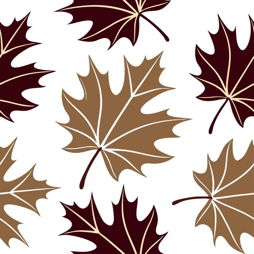 Thanksgiving leaves seamless pattern with rich autumn colors of red orange and yellow for a warm harvest inspired look concept as Warm Thanksgiving pattern with red orange and yell Clean Set 6 vector
