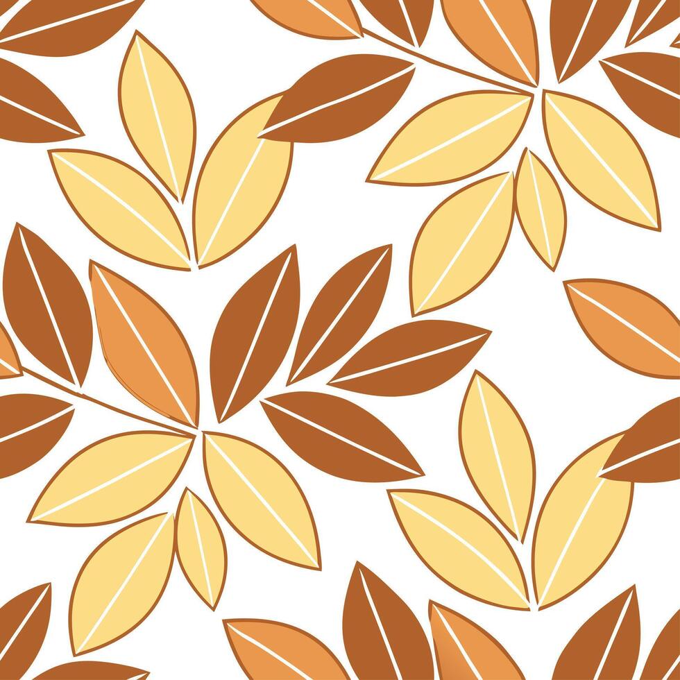 Thanksgiving leaves seamless pattern with rich autumn colors of red orange and yellow for a warm harvest inspired look concept as Warm Thanksgiving pattern with red orange and yell Clean Set 4 vector