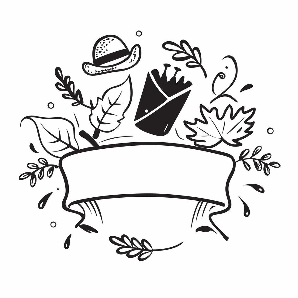 Thanksgiving Feast Border with Pilgrim Hats and Gratitude Wording concept as A festive border frame featuring traditional Thanksgiving feast elements including pilgrim hats pumpkin Clean Set 5 vector