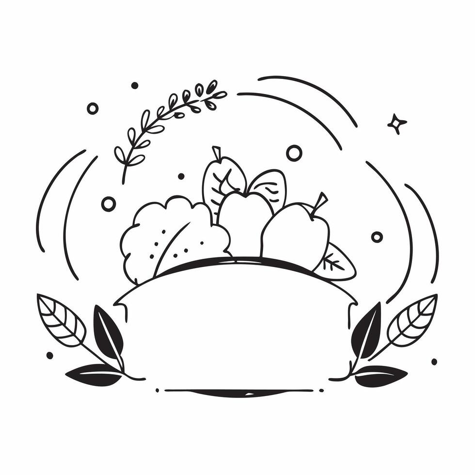 Thanksgiving Dinner Border with Cranberries and Harvest Blessings Wording concept as An intricately designed border frame featuring a Thanksgiving dinner scene with cranberries pum Clean Set 7 vector
