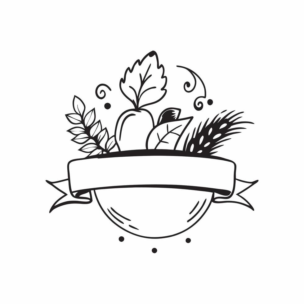 Thanksgiving Cornucopia Border with Grapes and Harvest Time Wording concept as A vibrant border frame featuring a cornucopia overflowing with grapes vegetables and autumn leaves T Clean vector