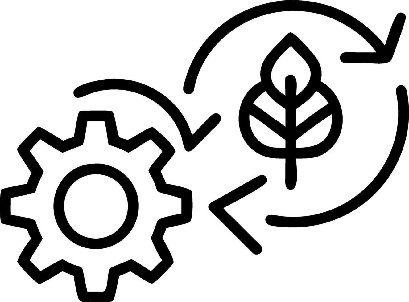 Sustainability icon concept green energy recycling conservation resources cog gear wireframe blue mesh dots shapes concept as Gear wheel mechanisms sustainability icons glowing cog Clean vector