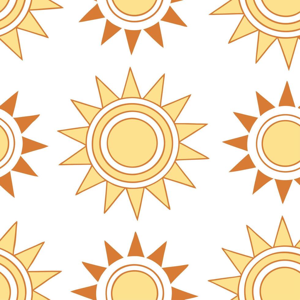 Summer bright seamless pattern with abstract sun shapes and geometric color blocks for a modern summer aesthetic concept as Modern summer pattern with abstract sun shapes and geome Clean Set 2 vector