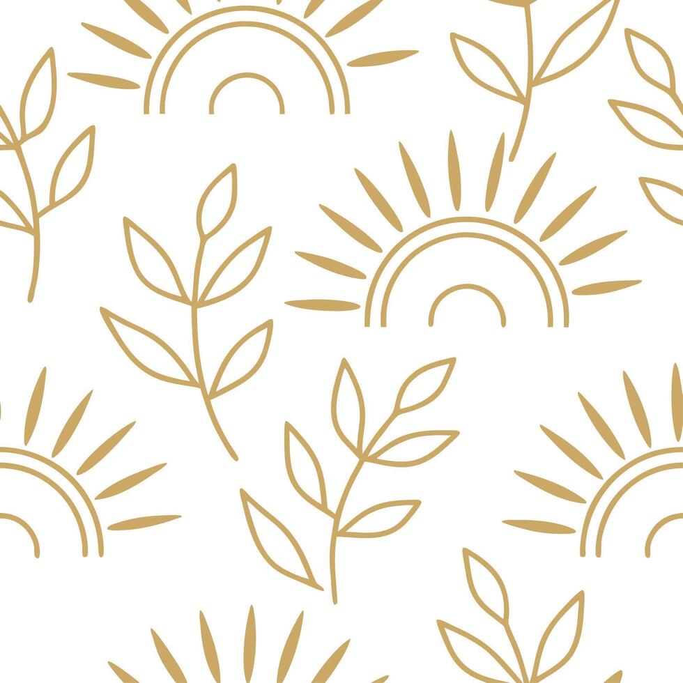 Subtle spring sunshine seamless pattern with soft sun rays and light golden tones for gentle spring designs concept as Subtle spring sunshine pattern with light golden rays and sof Clean Set 2 vector