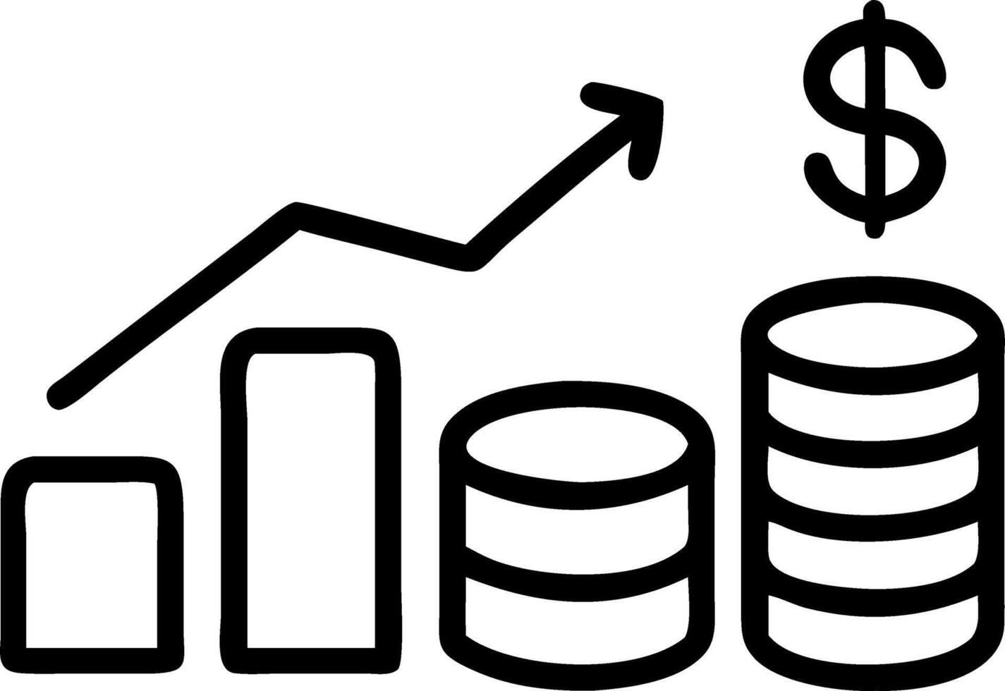 Stack of silver coins with financial chart illustrating passive income investment stock growth finance freedom concept concept as Stack of silver coins alongside financial chart r Clean vector