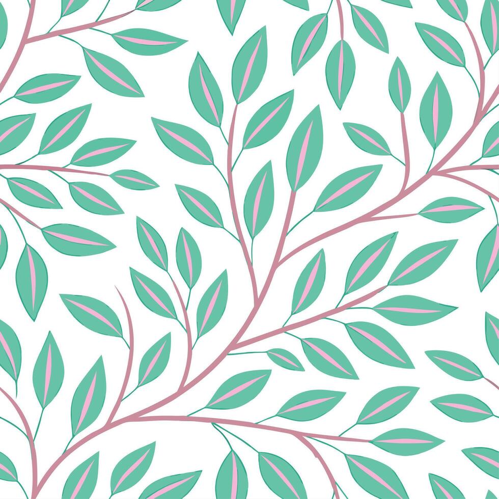 Spring nature seamless pattern with intricate leaf veins and soft pastel tones for elegant spring designs concept as Elegant spring nature pattern with intricate leaf veins and sof Clean Set 2 vector
