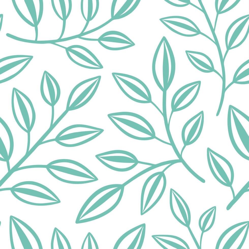 Spring leaves seamless pattern with light airy tones and delicate detail for soft whimsical spring designs concept as Soft spring leaves pattern with airy tones and delicate detail Clean Set 2 vector