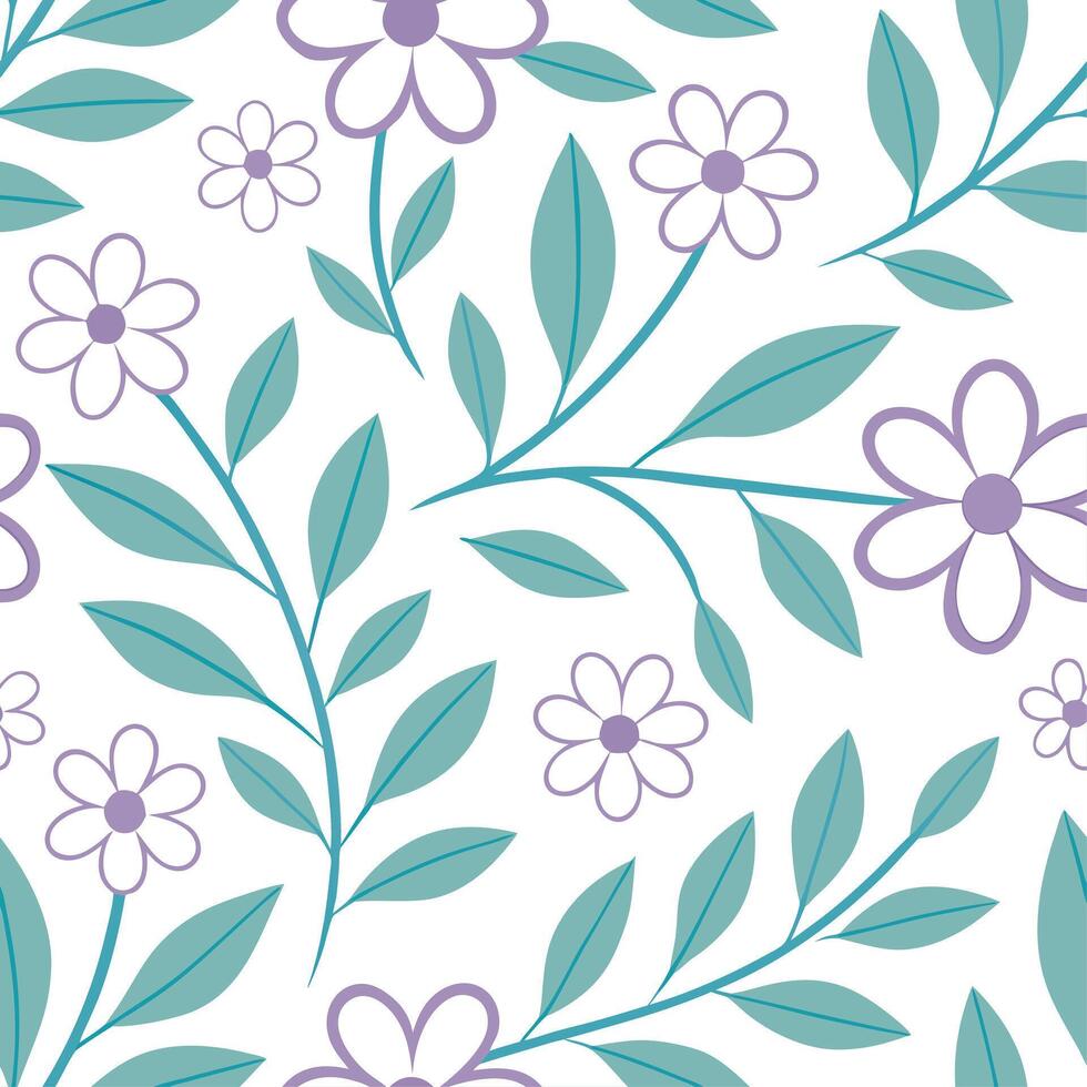 Spring floral seamless pattern with soft petals and light pastels for a gentle soothing design concept as Gentle spring floral pattern featuring soft petals and light pastel colors Clean Set 2 vector