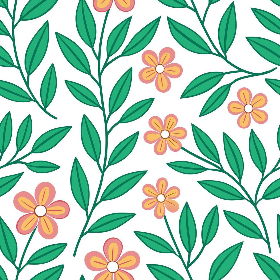 Spring floral seamless pattern with lush petals and a fresh bright color palette perfect for modern designs concept as Lush spring floral pattern featuring vibrant petals and fresh Clean Set 2 vector