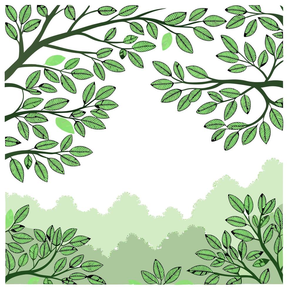 Spring dawn seamless tile pattern with the soft golden light filtering through new green leaves concept as The soft golden light of spring dawn filters through new green leaves cre Clean vector
