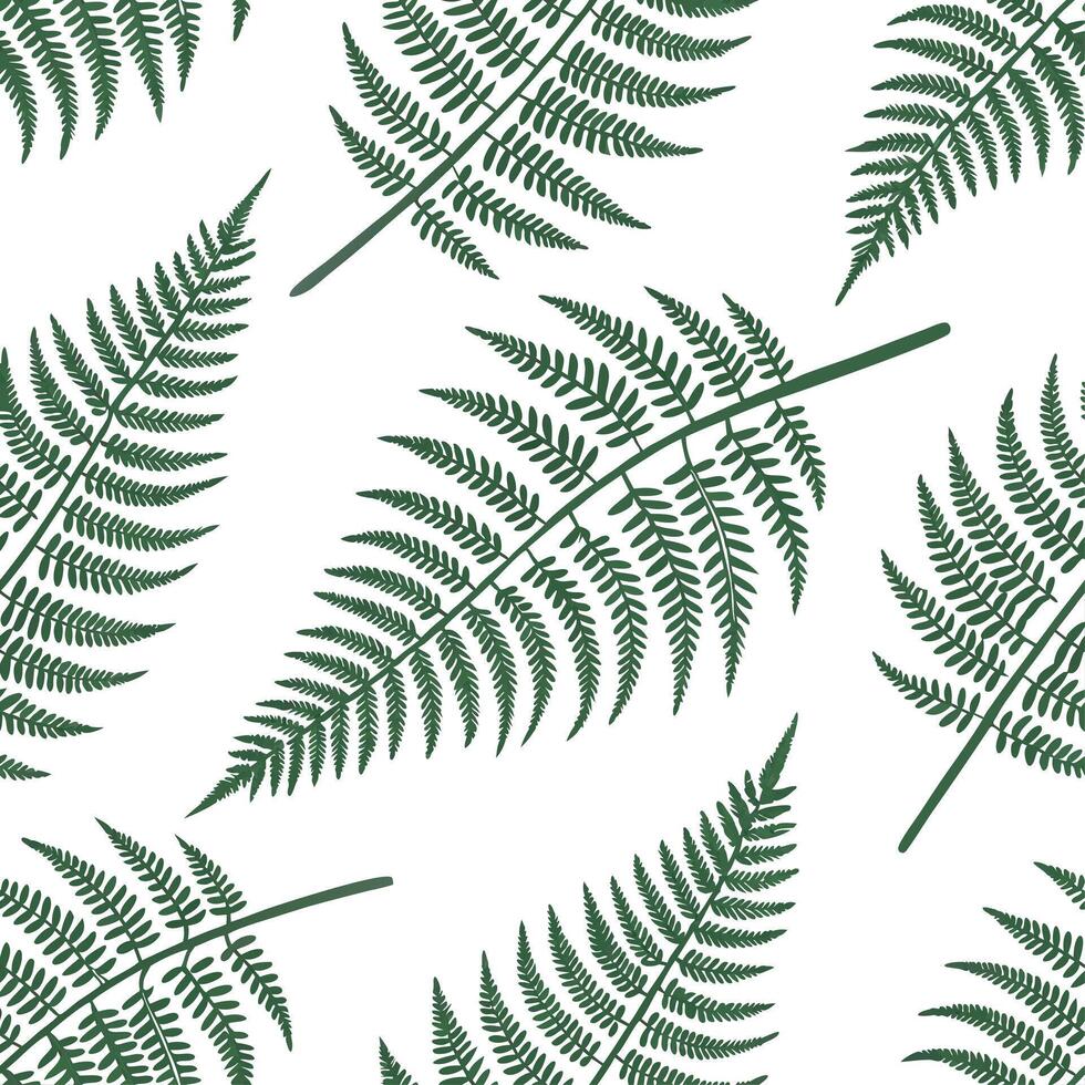 Soft green fern leaves seamless tile pattern with delicate fronds symbolizing new life and renewal concept as Soft green ferns with delicate fronds create a seamless tile pattern s Clean vector