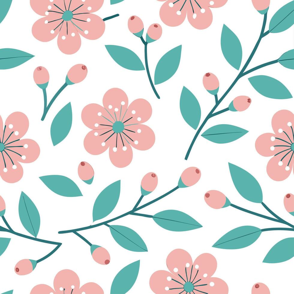Soft and delicate spring floral seamless pattern with light hues and intricate detailing for refined designs concept as Elegant spring floral pattern featuring soft hues and intric Clean Set 2 vector