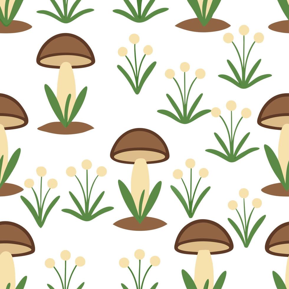 Rustic spring nature seamless pattern with wildflowers and soft earth tones for earthy country inspired designs concept as Earthy spring nature pattern with wildflowers and rustic Clean Set 2 vector
