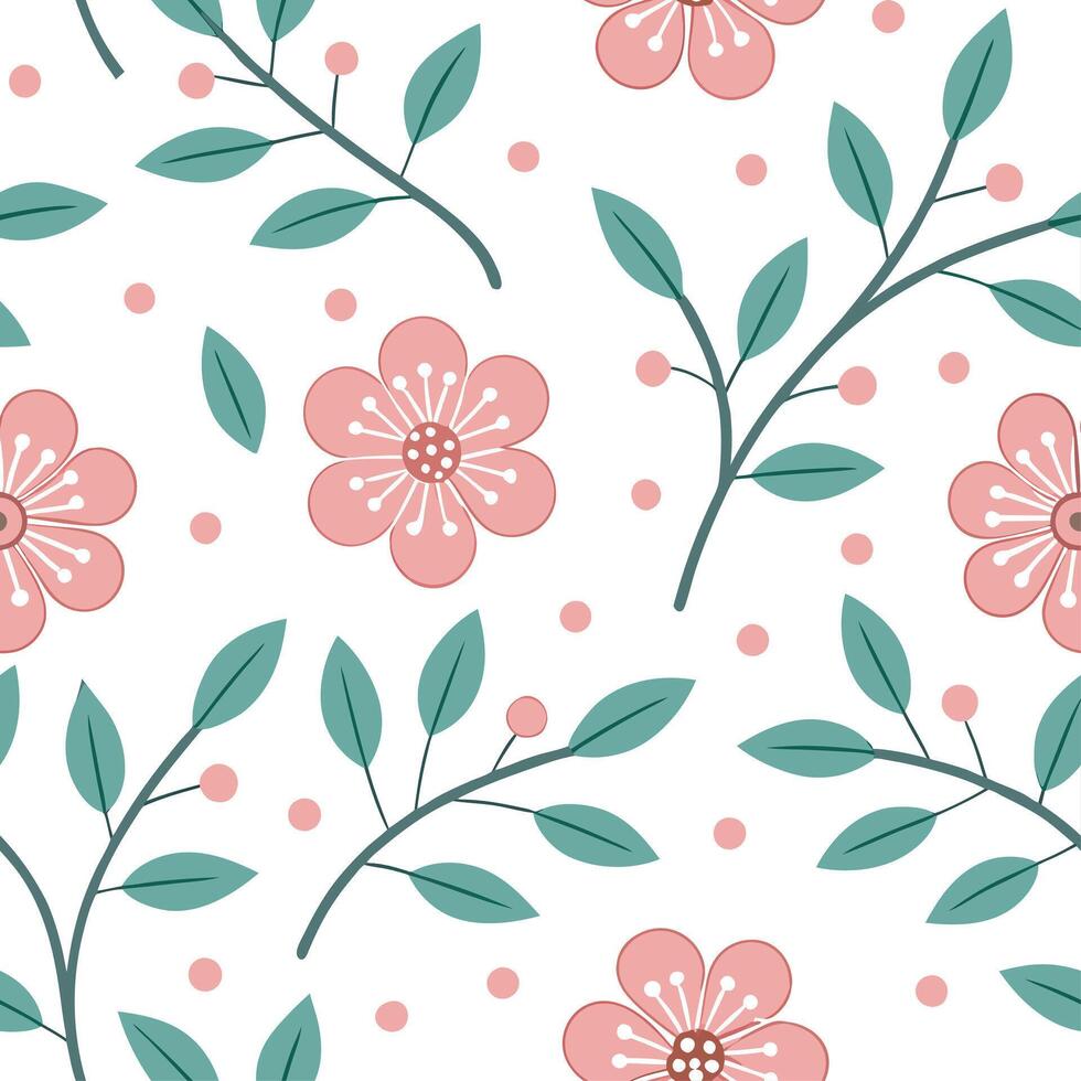 Romantic spring nature seamless pattern with soft floral arrangements and pastel color palette for delicate decor concept as Romantic spring nature pattern with delicate floral arr Clean Set 2 vector