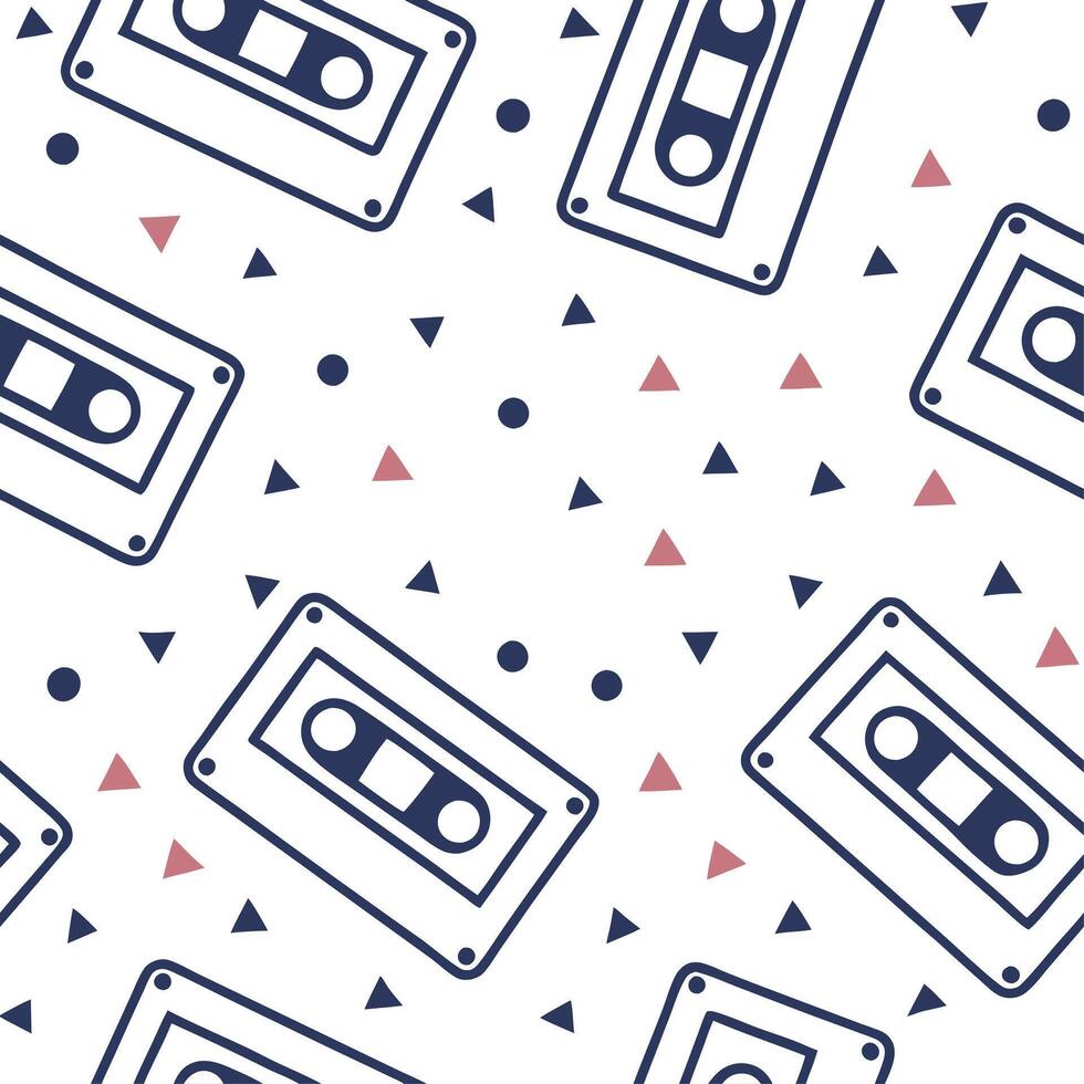 Retro polygon seamless pattern dual tones on white background great for bold statement designs concept as Creating seamless tile with retro polygons in dual tones on white backgrou Clean vector