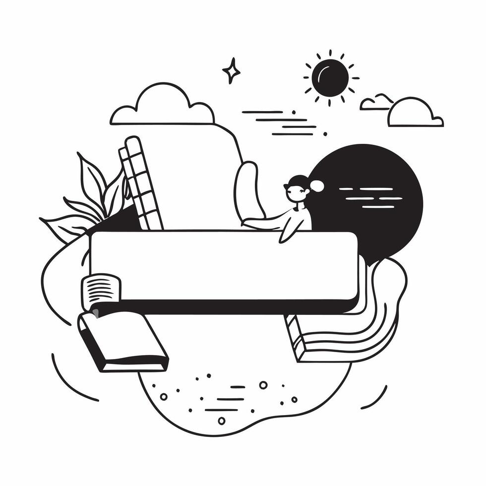 Person with a swimming pool lounge chair and sunscreen overlay symbolizing American suburban summer living in double exposure with copy space concept as A person intertwined with Clean vector