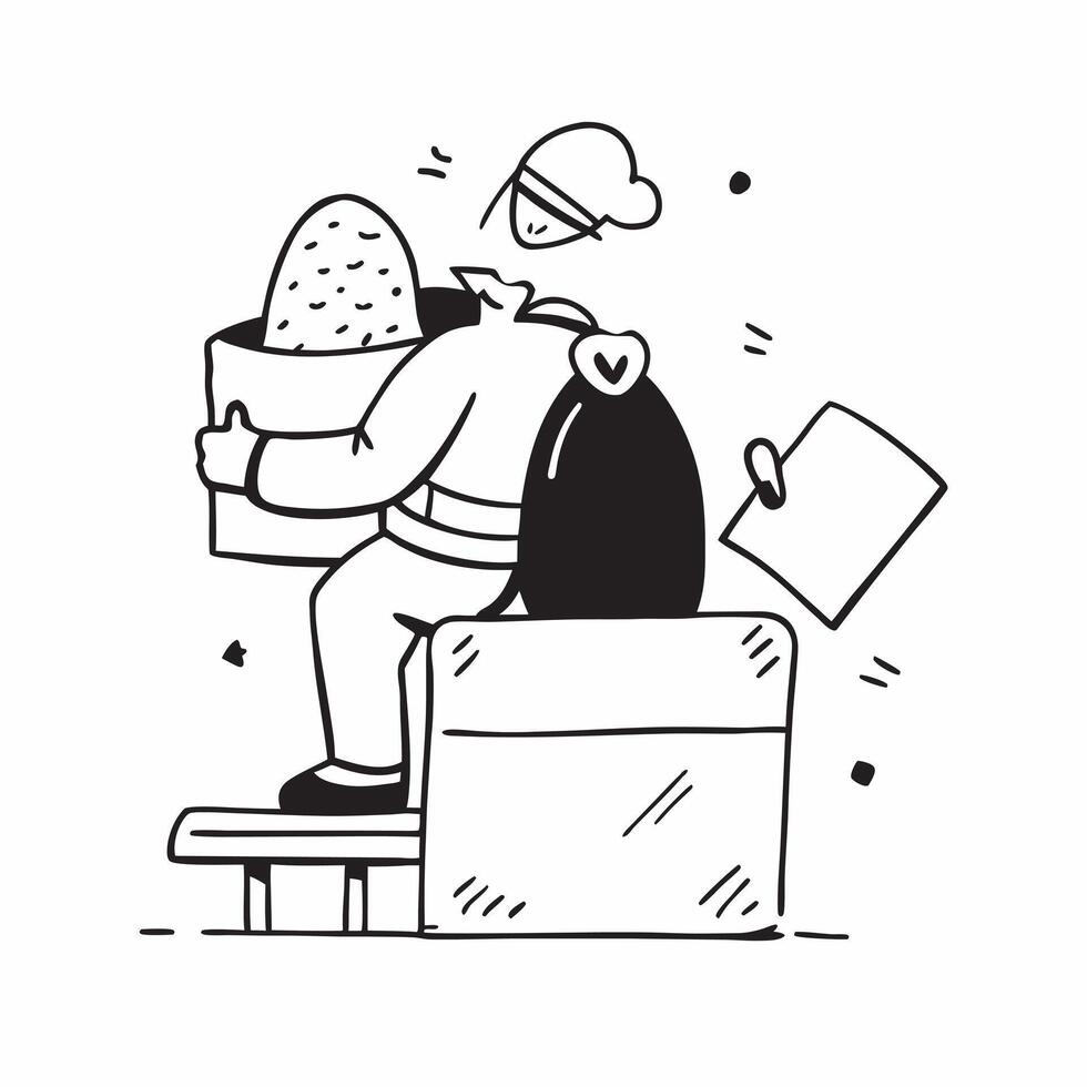 Person with a local market street food and backpack overlay symbolizing culinary travel in double exposure with copy space concept as A person intertwined with a local market stre Clean vector