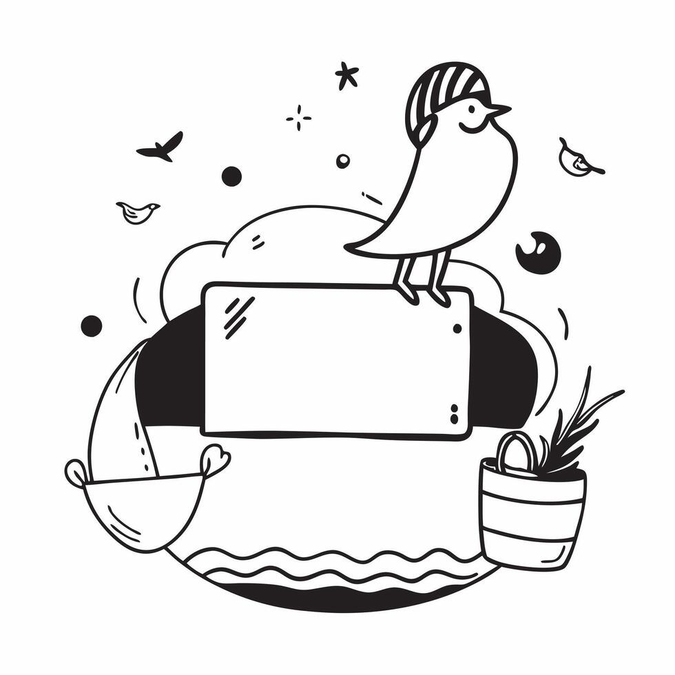 Person with a beach blanket picnic basket and seagulls overlay symbolizing beach picnic with copy space concept as A person intertwined with a beach blanket picnic basket and seag Clean vector