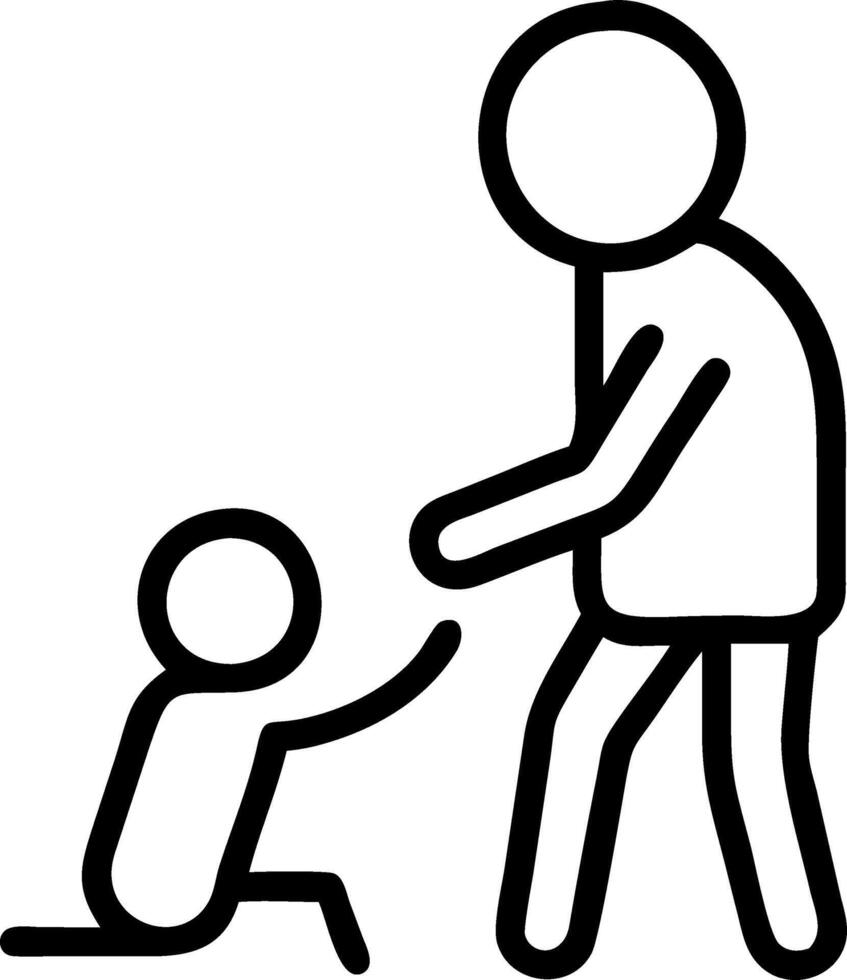 Orthopedist examining child leg in clinic guiding patient through physiotherapy exercises for mobility and recovery concept as Showcases professional care emphasizing rehabilitati Clean vector