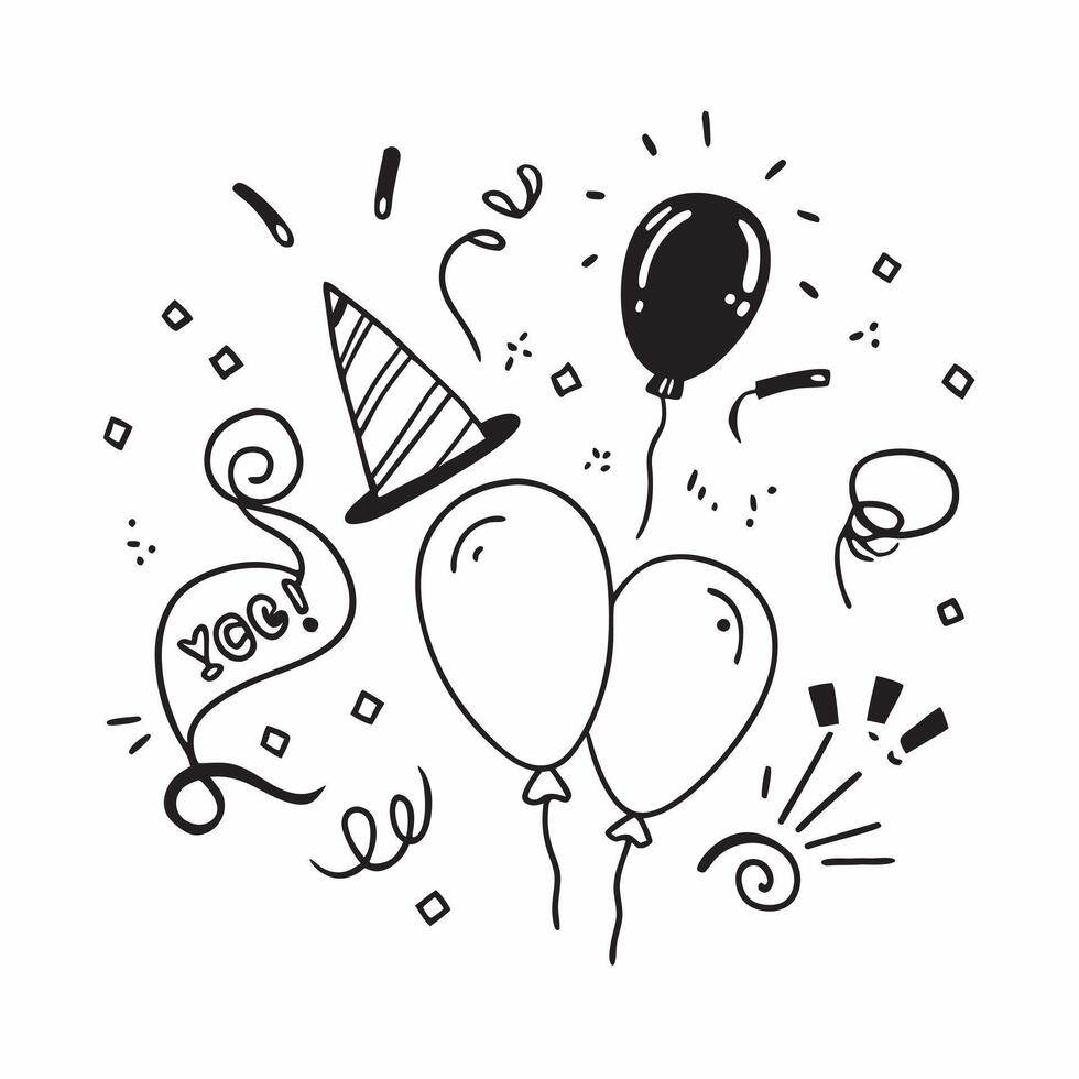 New Year seamless pattern with vibrant balloons party hats and countdown clocks for a high energy fun celebration theme concept as Fun New Year pattern with balloons party hats and Clean vector